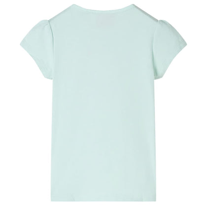 Kids' T-shirt with Cap Sleeves Light Mint 116