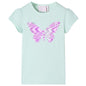 Kids' T-shirt with Cap Sleeves Light Mint 128