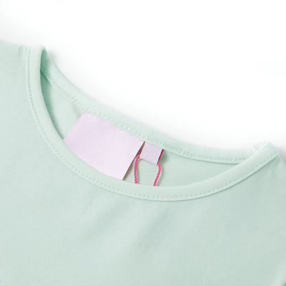 Kids' T-shirt with Cap Sleeves Light Mint 128