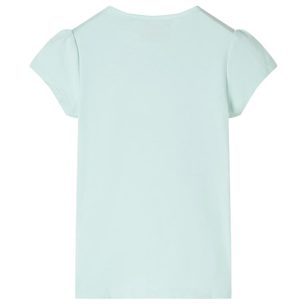 Kids' T-shirt with Cap Sleeves Light Mint 140