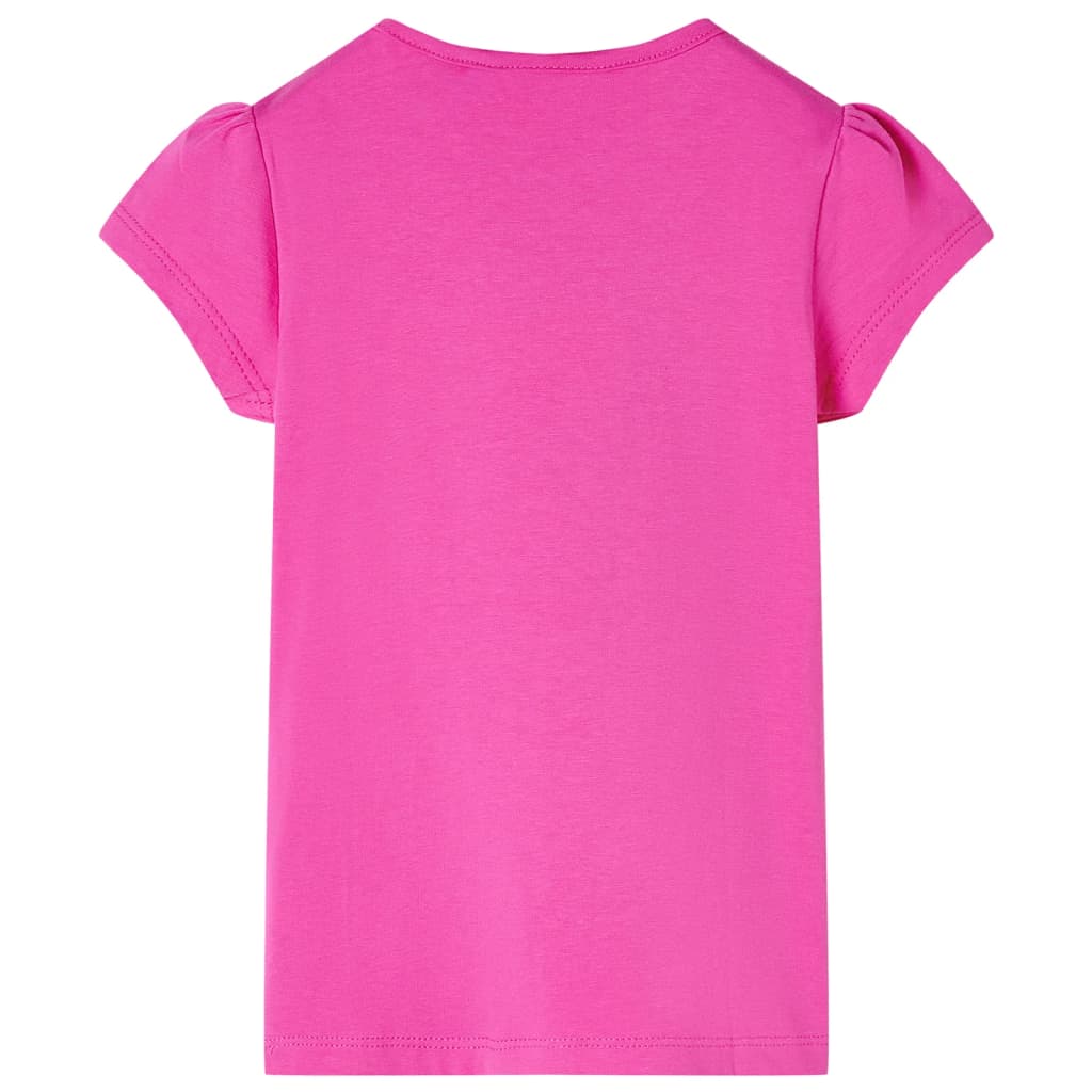 Kids' T-shirt with Cap Sleeves Dark Pink 92