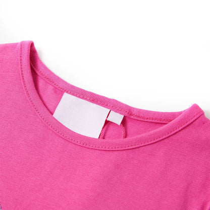 Kids' T-shirt with Cap Sleeves Dark Pink 104