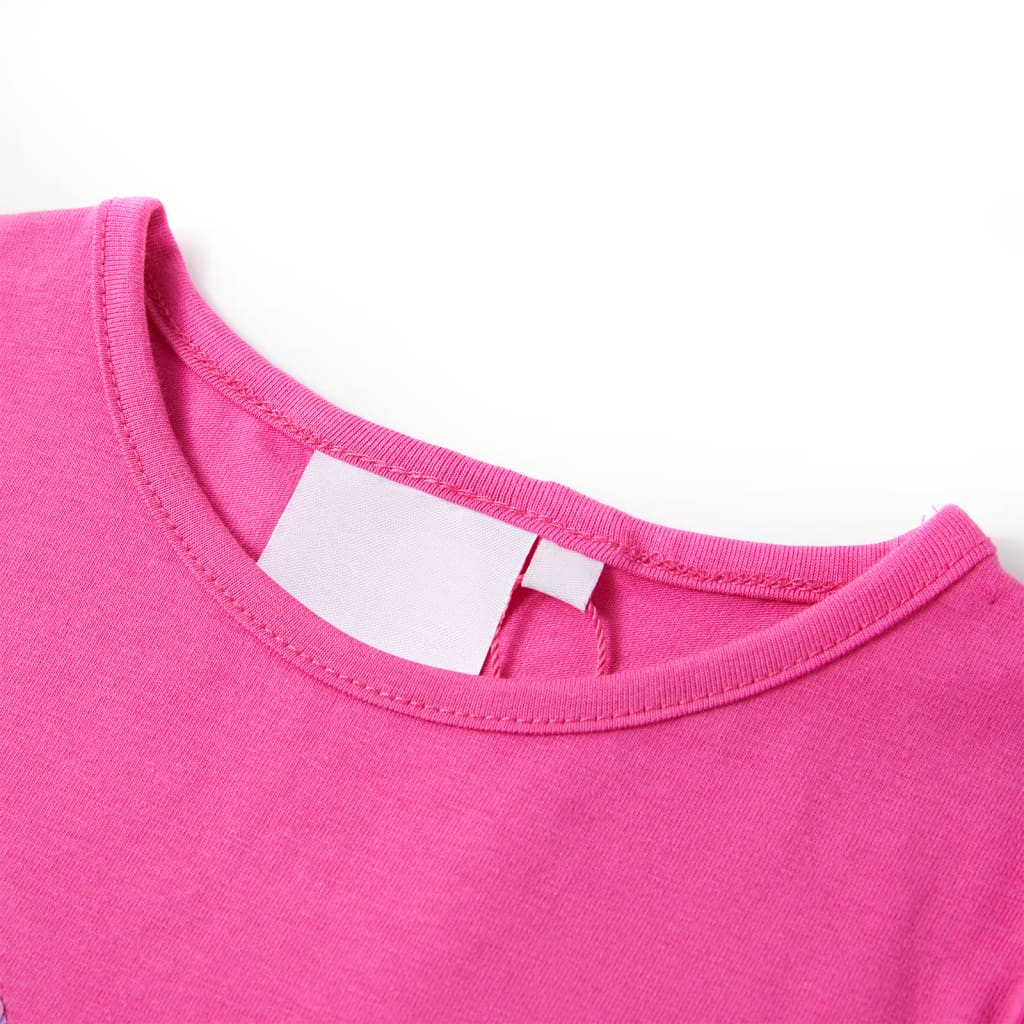 Kids' T-shirt with Cap Sleeves Dark Pink 128