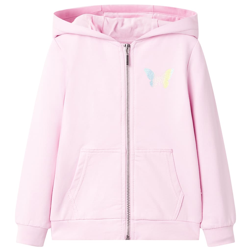 Kids' Hooded Sweatshirt Light Pink 128