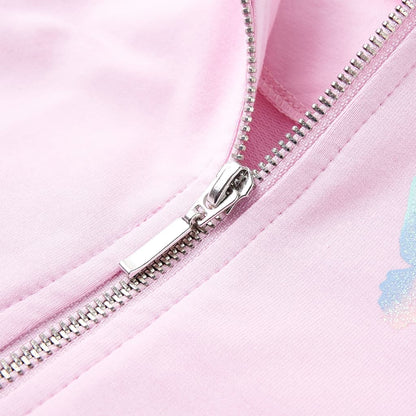 Kids' Hooded Sweatshirt Light Pink 128