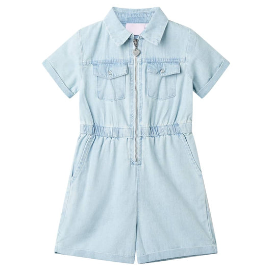 Kids' Onesie with Short Sleeves Soft Blue 92