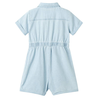 Kids' Onesie with Short Sleeves Soft Blue 92