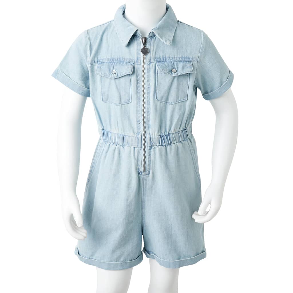 Kids' Onesie with Short Sleeves Soft Blue 92