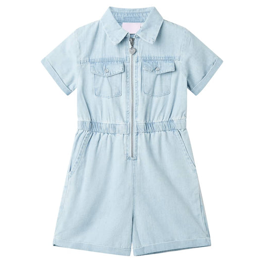 Kids' Onesie with Short Sleeves Soft Blue 116