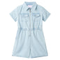 Kids' Onesie with Short Sleeves Soft Blue 128