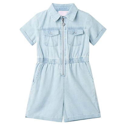 Kids' Onesie with Short Sleeves Soft Blue 140