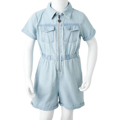 Kids' Onesie with Short Sleeves Soft Blue 140