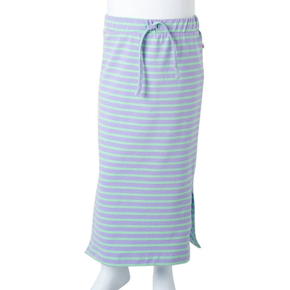 Kids' Straight Skirt with Stripes Bright Mint 92