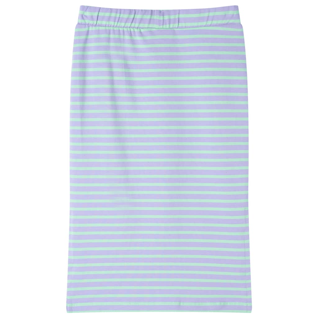 Kids' Straight Skirt with Stripes Bright Mint 104