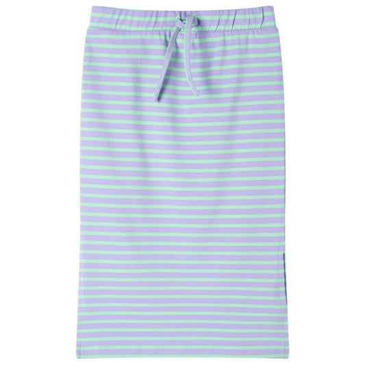 Kids' Straight Skirt with Stripes Bright Mint 116