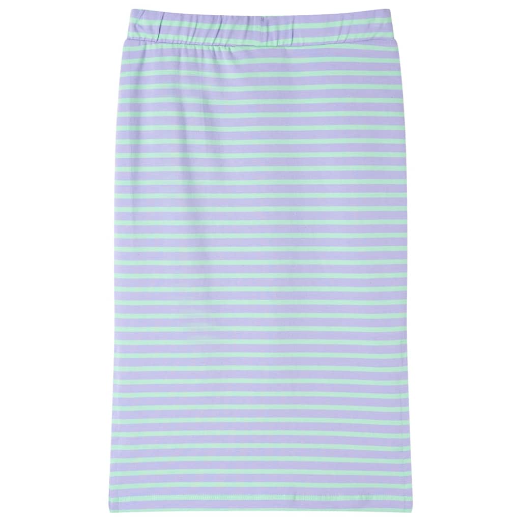 Kids' Straight Skirt with Stripes Bright Mint 116