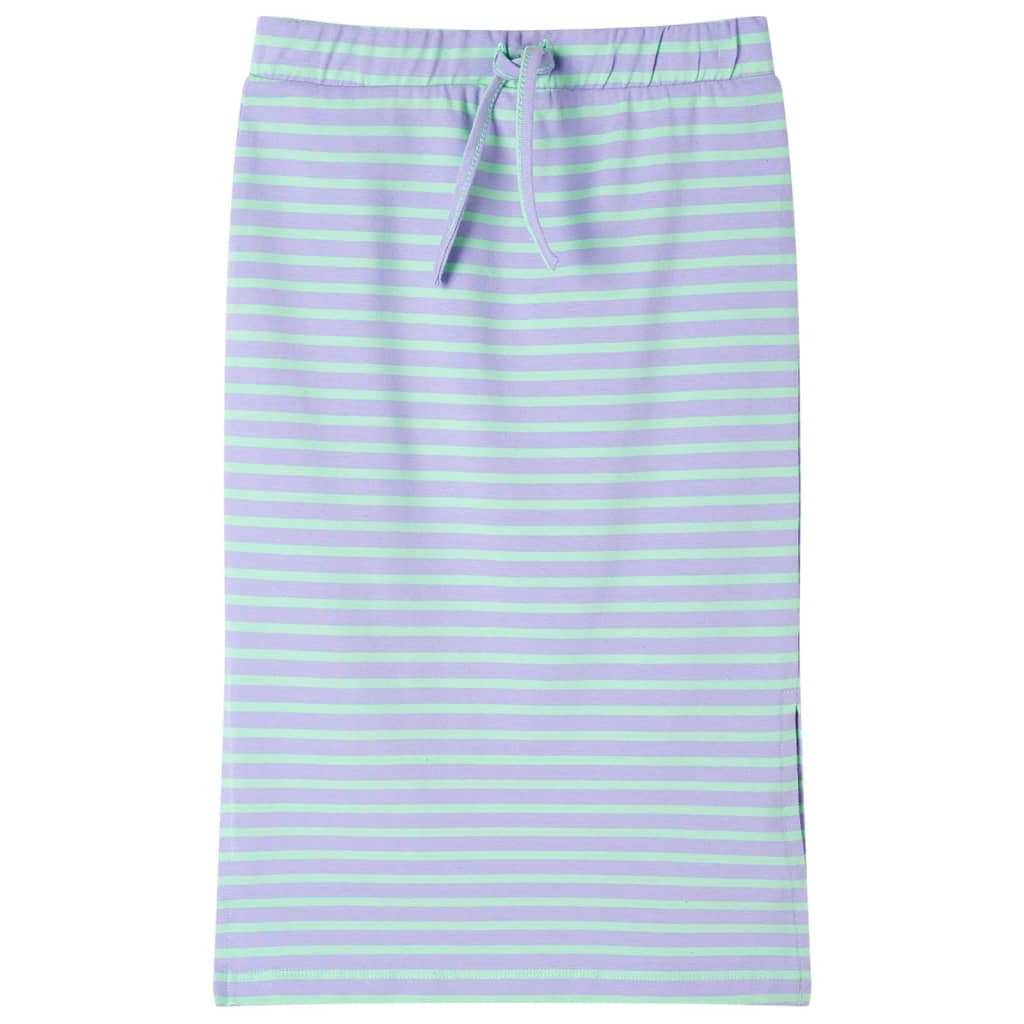 Kids' Straight Skirt with Stripes Bright Mint 140