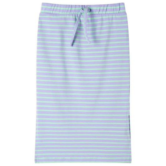 Kids' Straight Skirt with Stripes Bright Mint 140