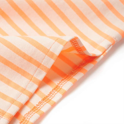 Kids' Straight Skirt with Stripes Fluorescent Orange 92