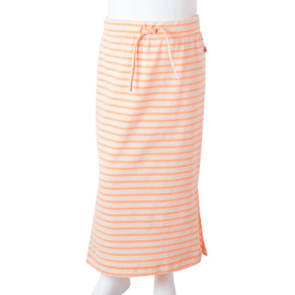 Kids' Straight Skirt with Stripes Fluorescent Orange 92