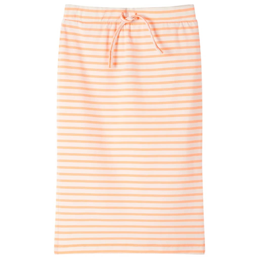 Kids' Straight Skirt with Stripes Fluorescent Orange 104