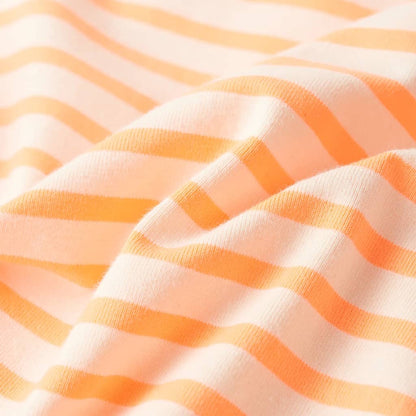 Kids' Straight Skirt with Stripes Fluorescent Orange 140