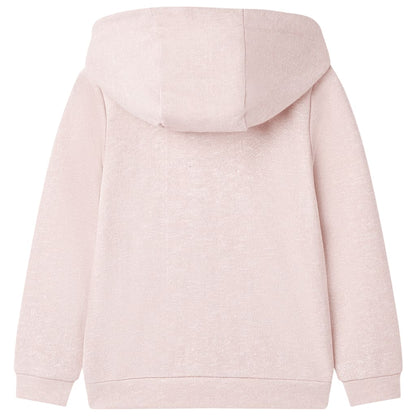 Kids' Hooded Sweatshirt with Zip Light Pink Mix 116