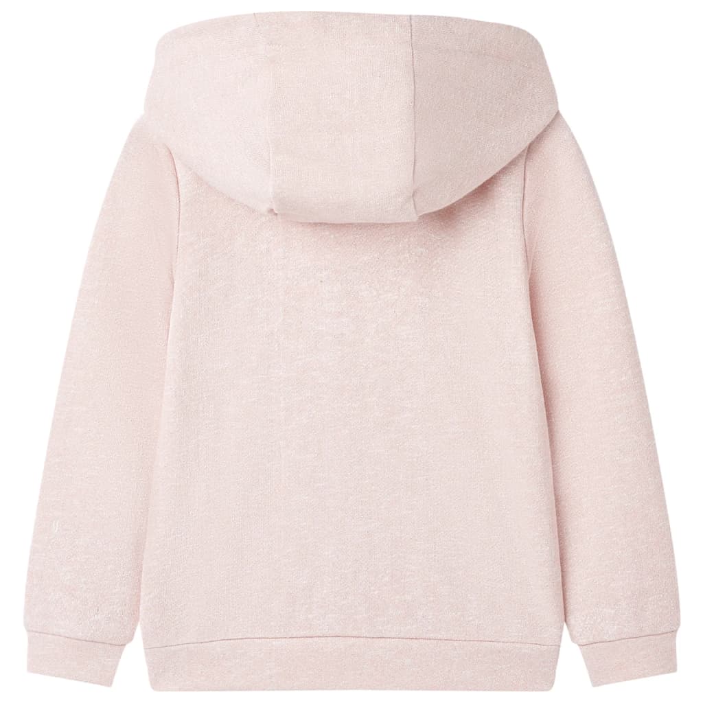 Kids' Hooded Sweatshirt with Zip Light Pink Mix 140