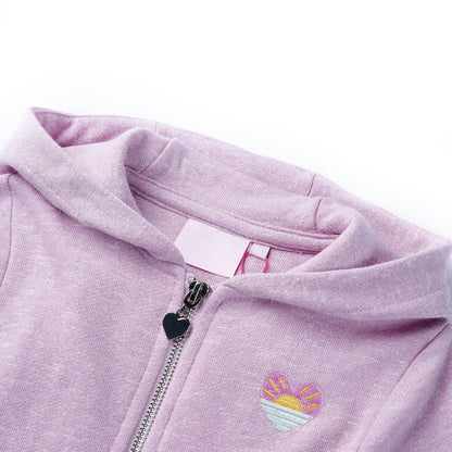 Kids' Hooded Sweatshirt with Zip Lila Mix 92