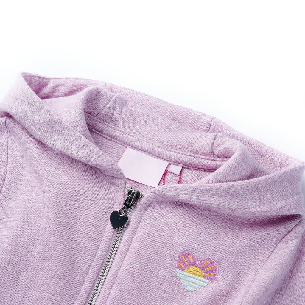 Kids' Hooded Sweatshirt with Zip Lila Mix 104