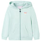 Kids' Hooded Sweatshirt with Zip Light Mint Mix 104