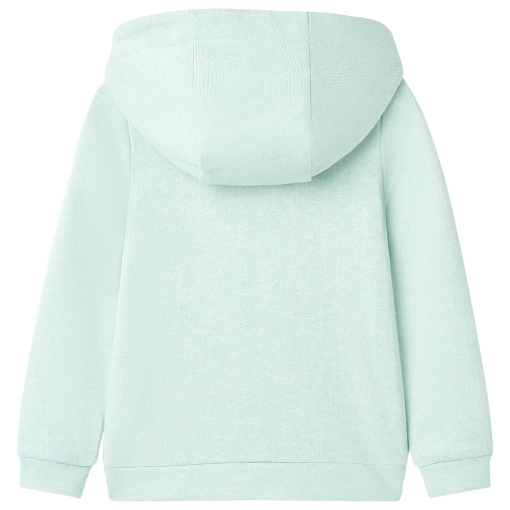 Kids' Hooded Sweatshirt with Zip Light Mint Mix 104