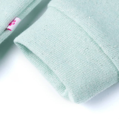 Kids' Hooded Sweatshirt with Zip Light Mint Mix 104