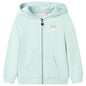 Kids' Hooded Sweatshirt with Zip Light Mint Mix 140