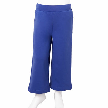 Kids' Pants with Wide Legs Cobalt Blue 128