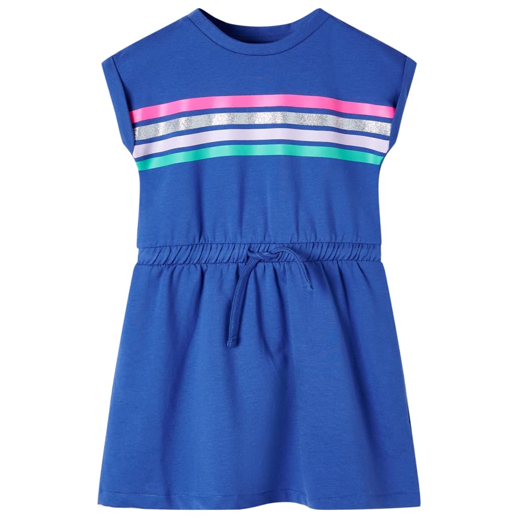 Kids' Dress with Drawstring Cobalt Blue 92