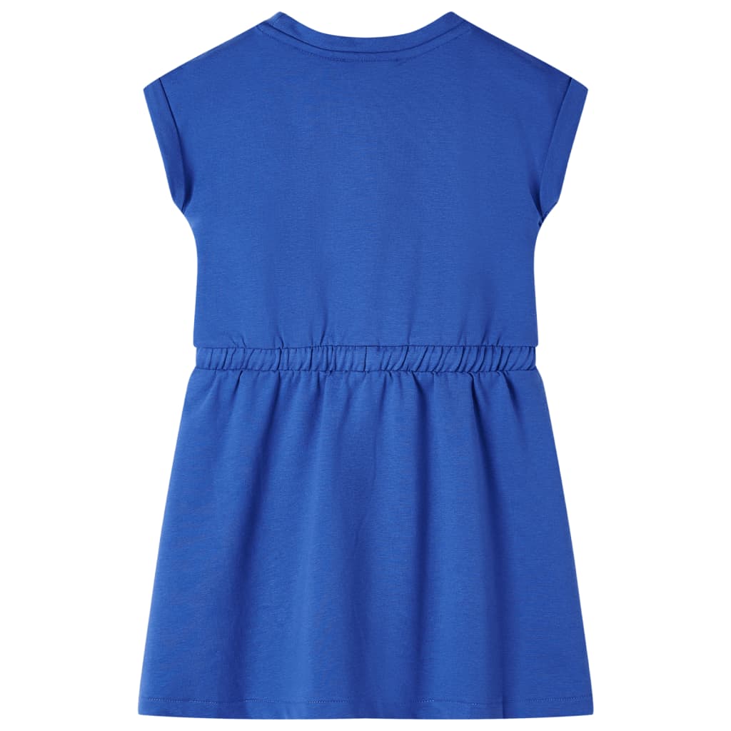 Kids' Dress with Drawstring Cobalt Blue 92