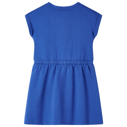 Kids' Dress with Drawstring Cobalt Blue 92