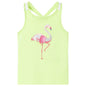 Kids' Tank Top Neon Yellow 116