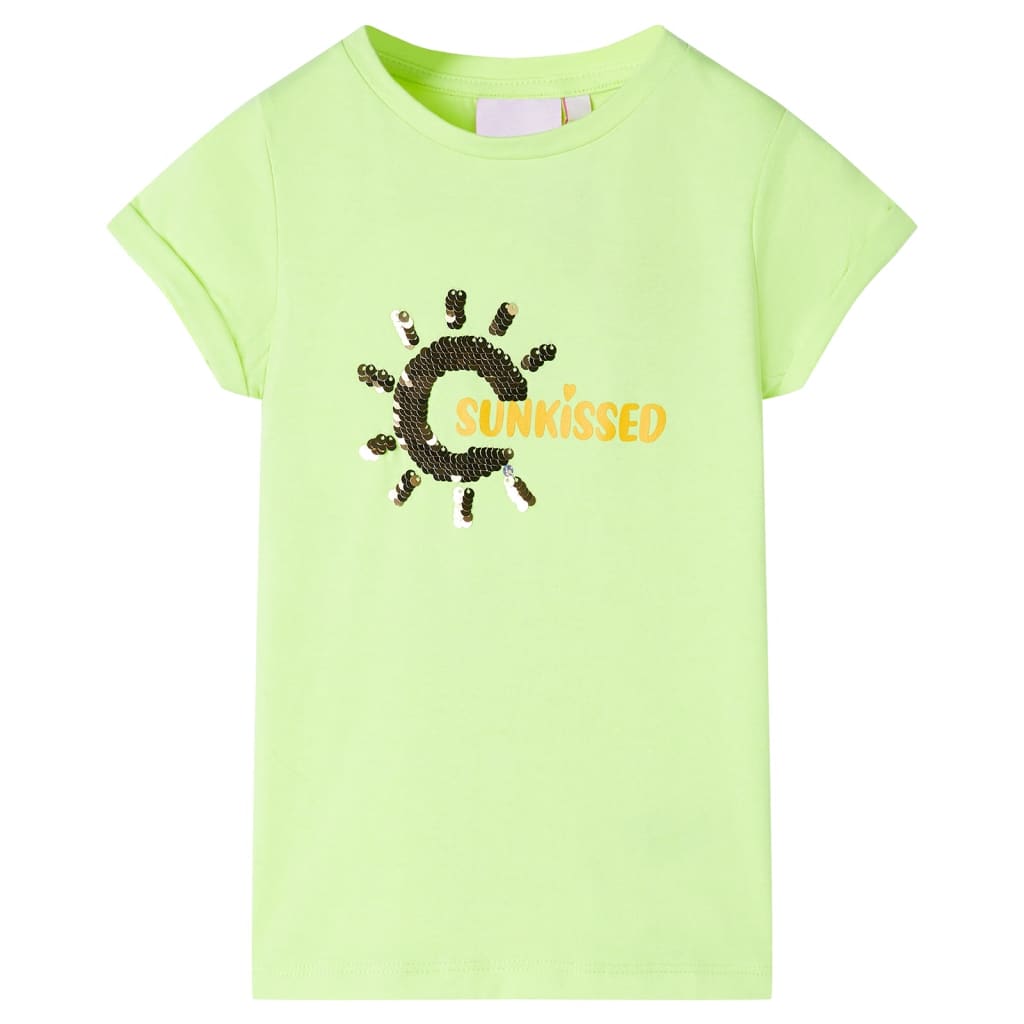 Kids' T-shirt Neon Yellow 140