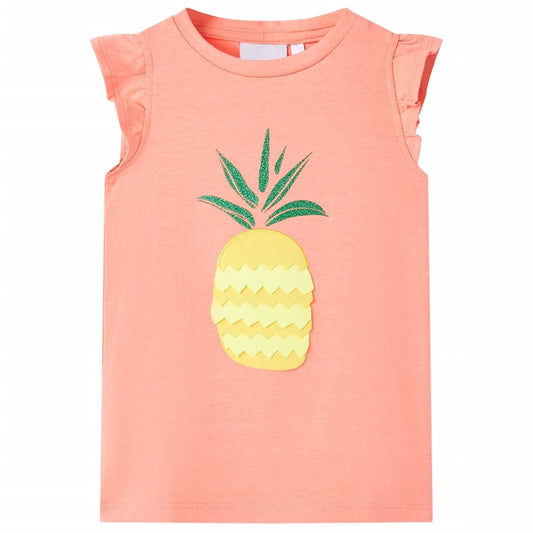 Kids' T-shirt Neon Coral 104