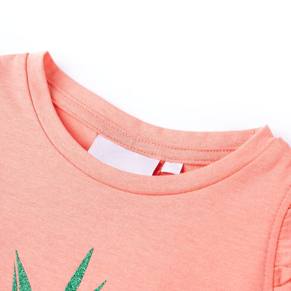 Kids' T-shirt Neon Coral 140