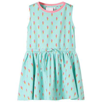 Kids' Dress with Drawstring Light Mint 116