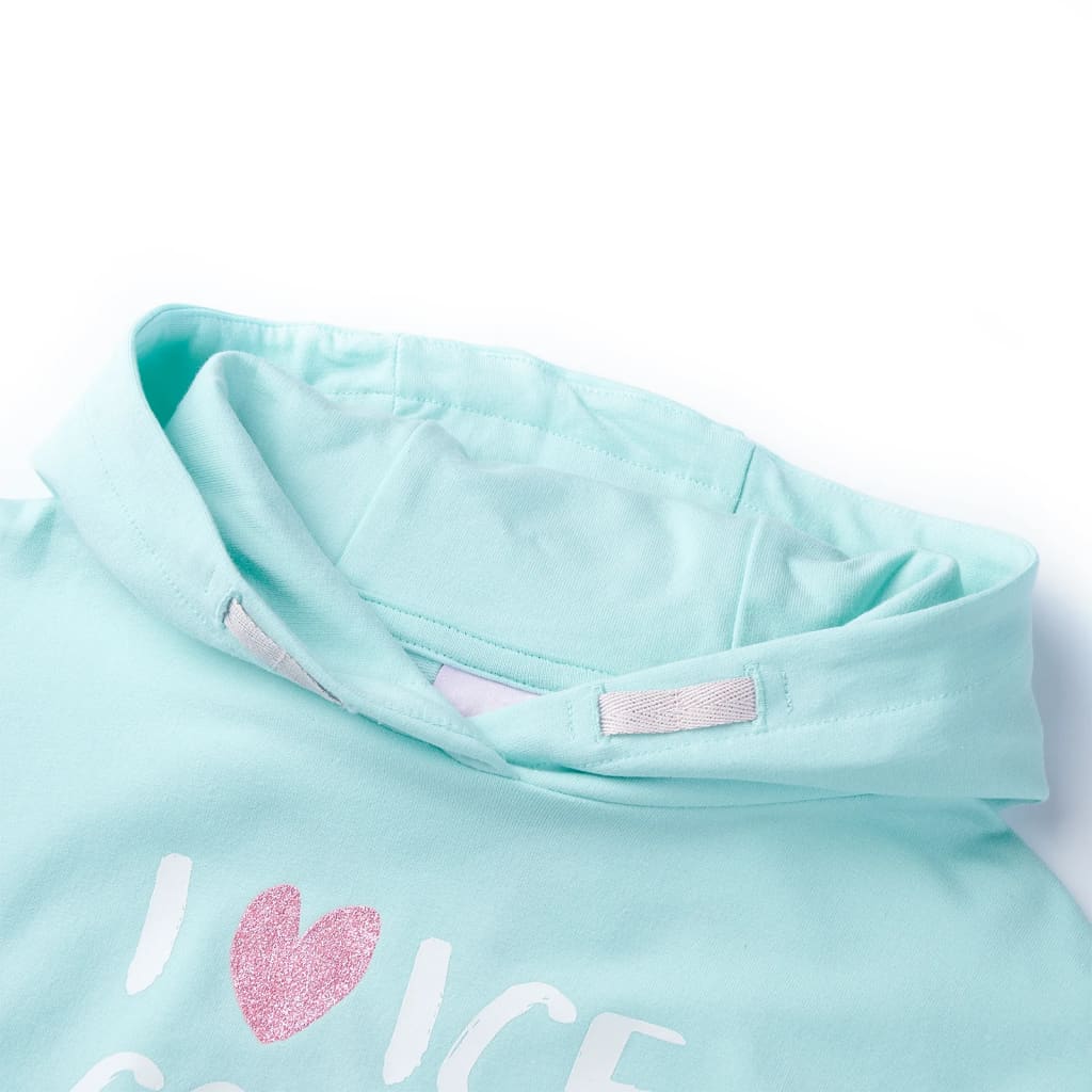 Kids' Hooded Sweatshirt Light Aqua 92