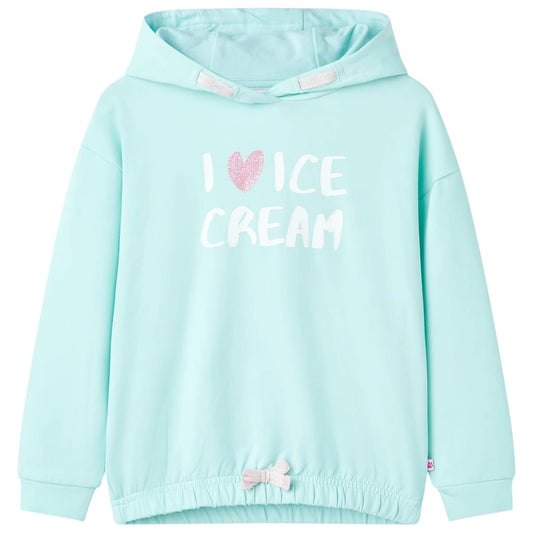 Kids' Hooded Sweatshirt Light Aqua 104