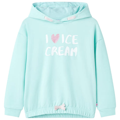 Kids' Hooded Sweatshirt Light Aqua 116