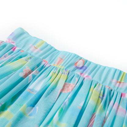 Kids' Pleated Skirt Light Aqua 92