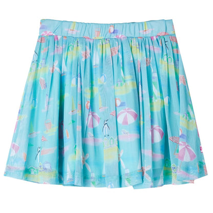 Kids' Pleated Skirt Light Aqua 104