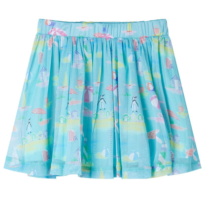 Kids' Pleated Skirt Light Aqua 104