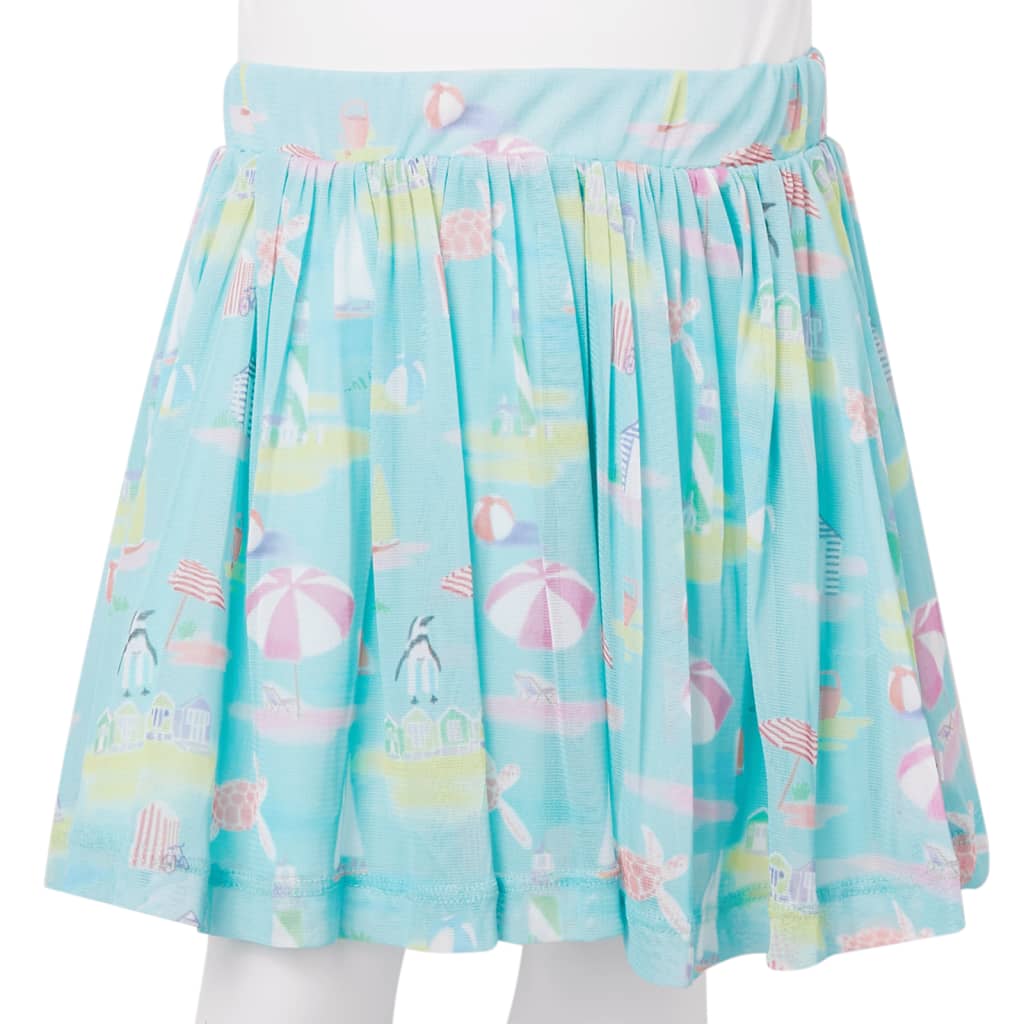 Kids' Pleated Skirt Light Aqua 104